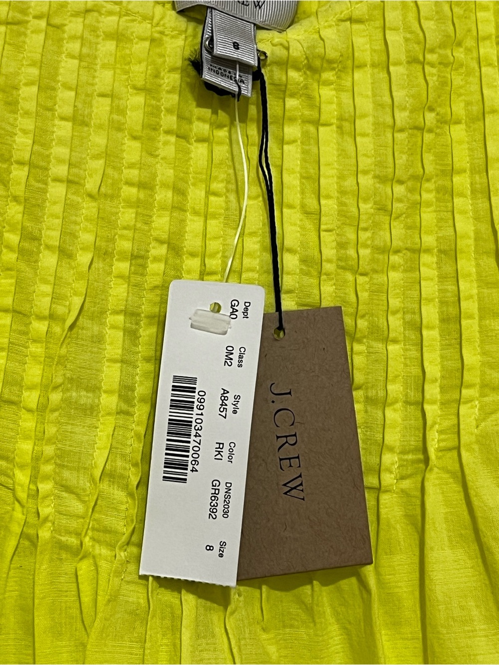 J. Crew Lemon Yellow Smocked Yoke Spaghetti Strap Camisole 8 - Picture 8 of 9